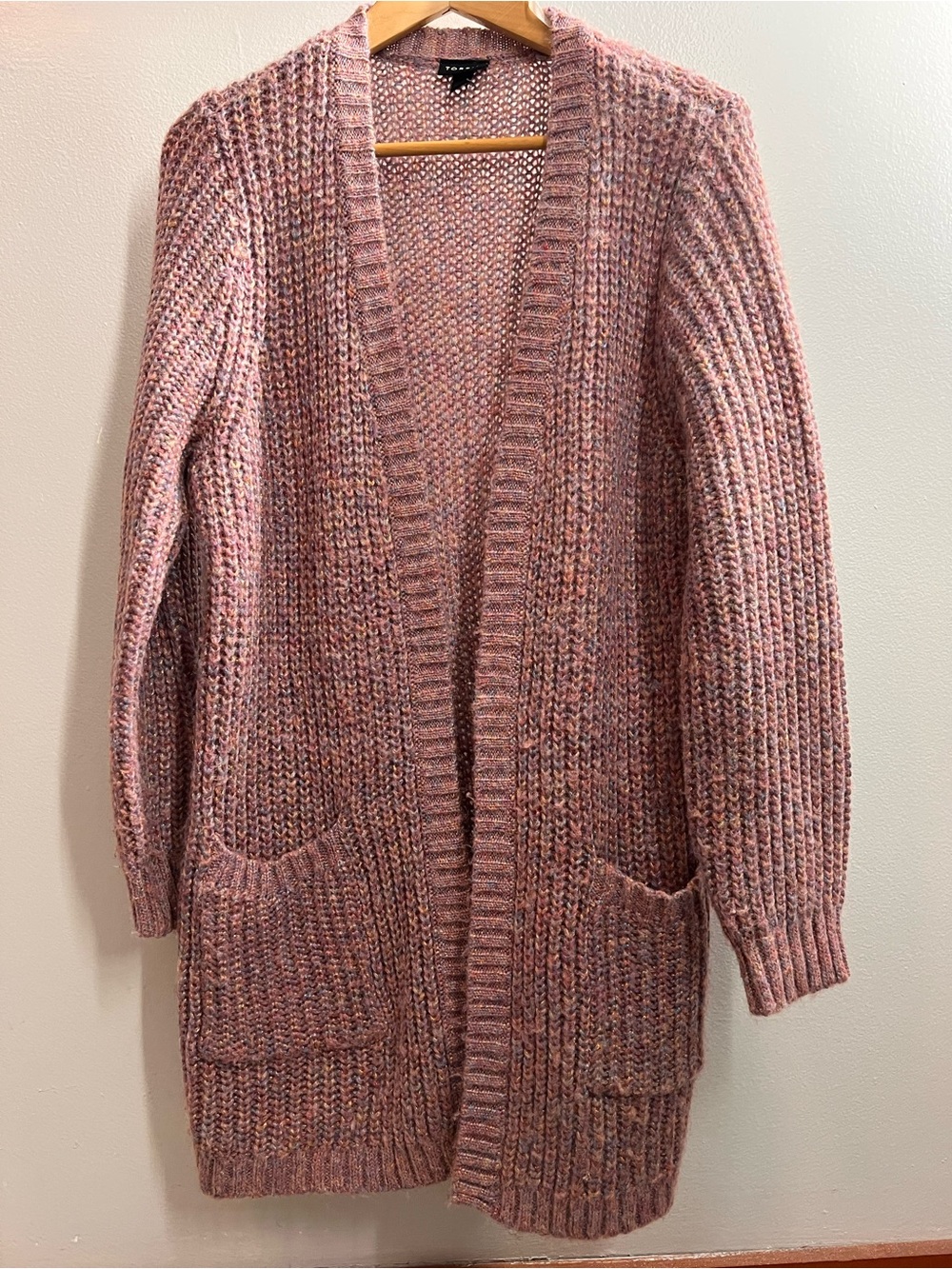 torrid Dusty Rose Open-Front Chunky Knit Cardigan